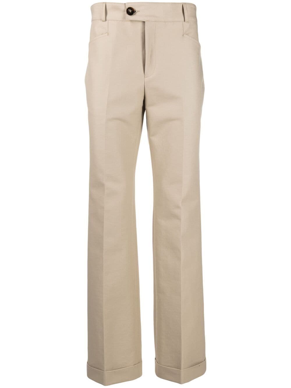 Ernest W Baker Straight Organic Cotton Trousers In Neutrals