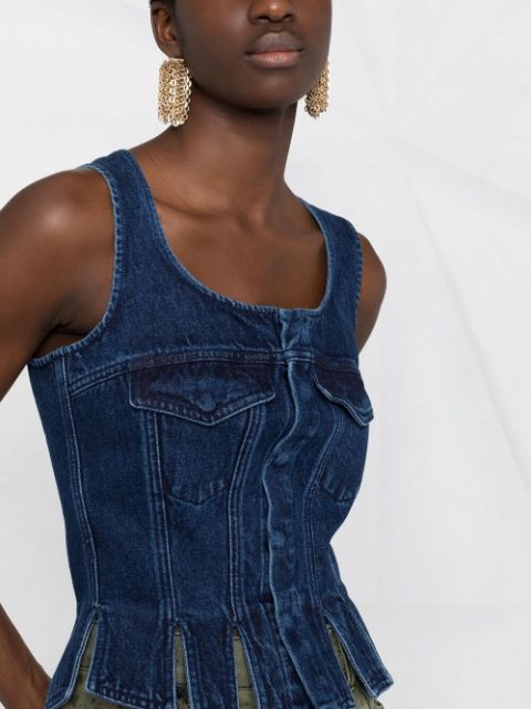 burberry denim corset top