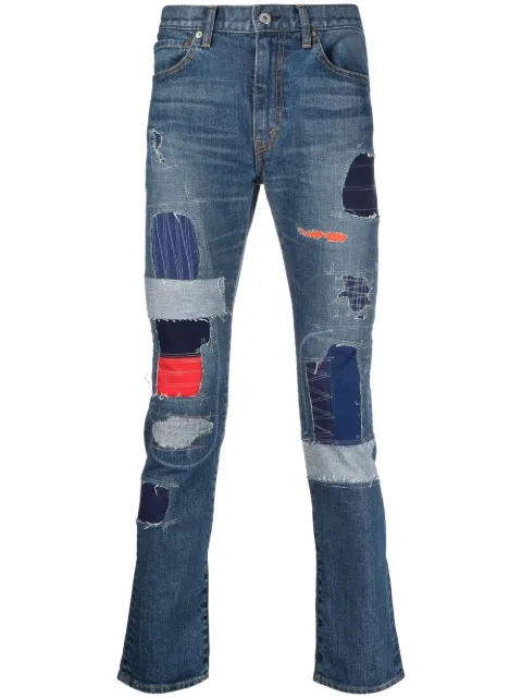 Junya Watanabe MAN patchwork slim-fit jeans