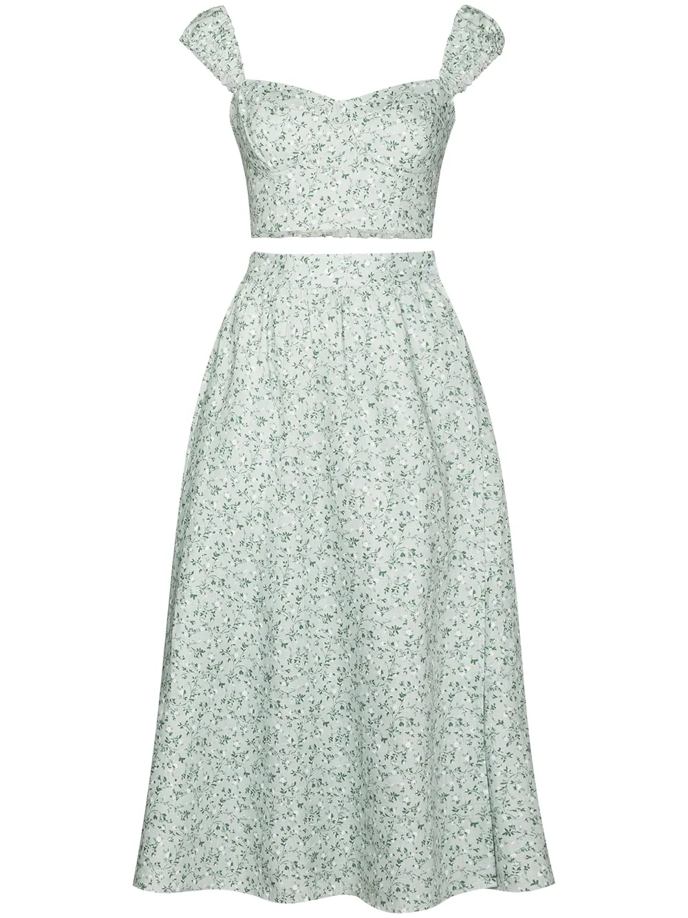 Image 1 of Reformation Clyde floral-print two-piece set