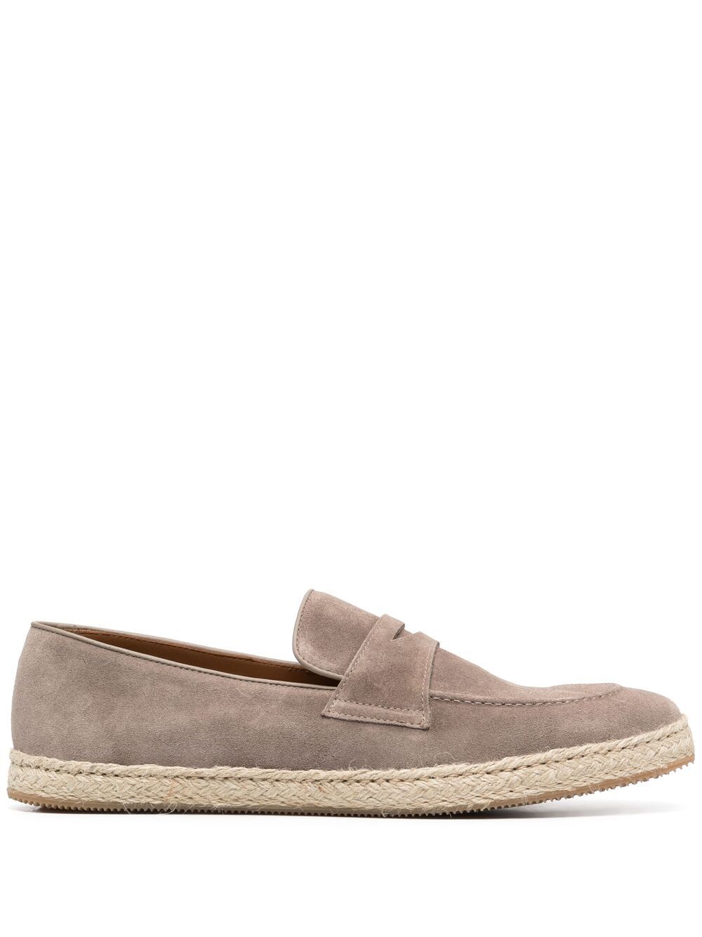 фото Doucal's espadrille suede penny loafers