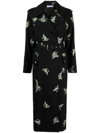 RED Valentino May Lily Jacquard Trench Coat - Farfetch