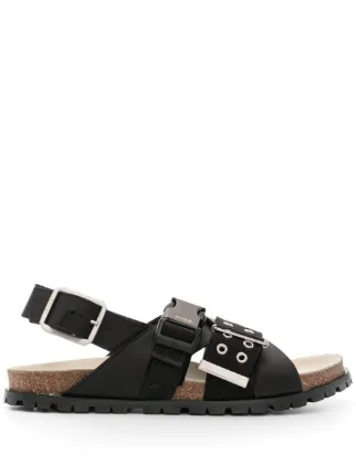 A.P.C. x SACAI Buckled Leather Sandals - Farfetch