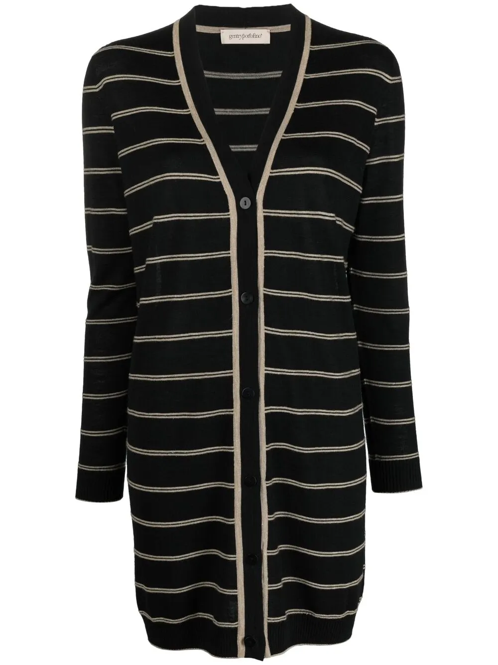 Gentry Portofino длинный кардиган в полоску