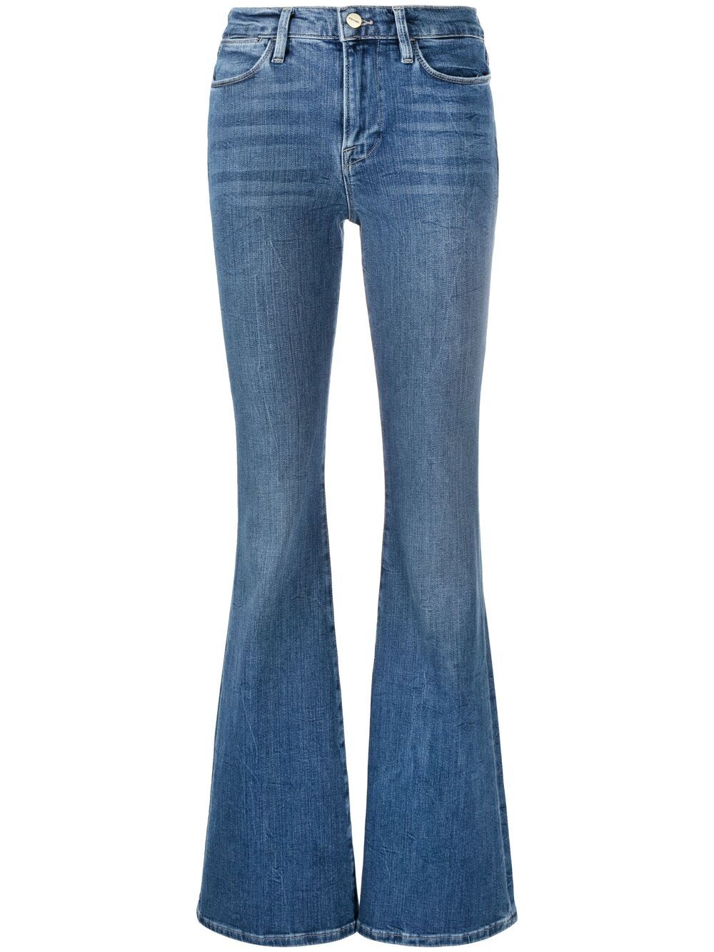 фото Frame расклешенные джинсы с завышенной талией