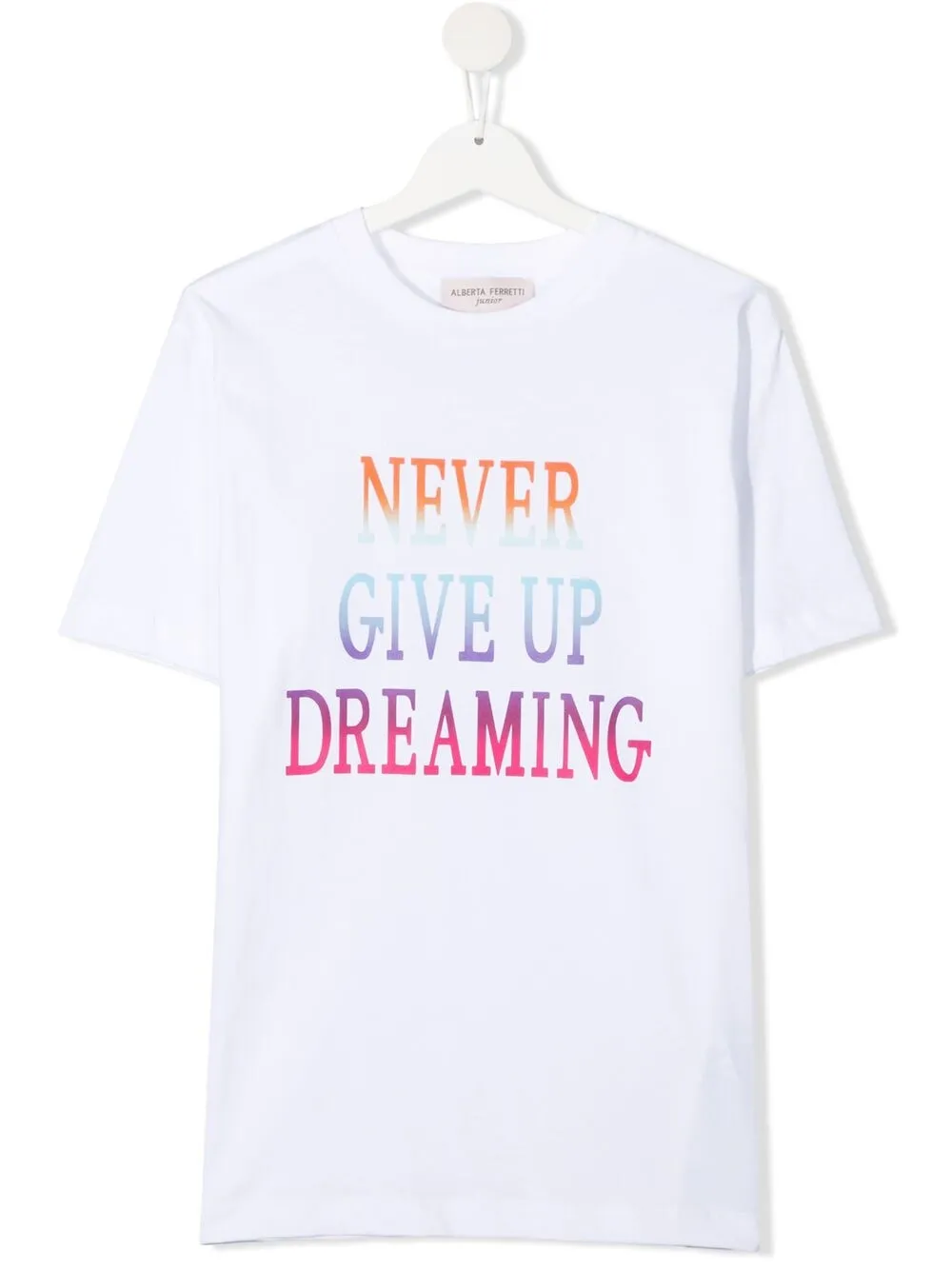 ALBERTA FERRETTI TEEN SLOGAN-PRINT COTTON T-SHIRT