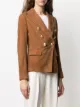 Tagliatore double-breasted suede blazer