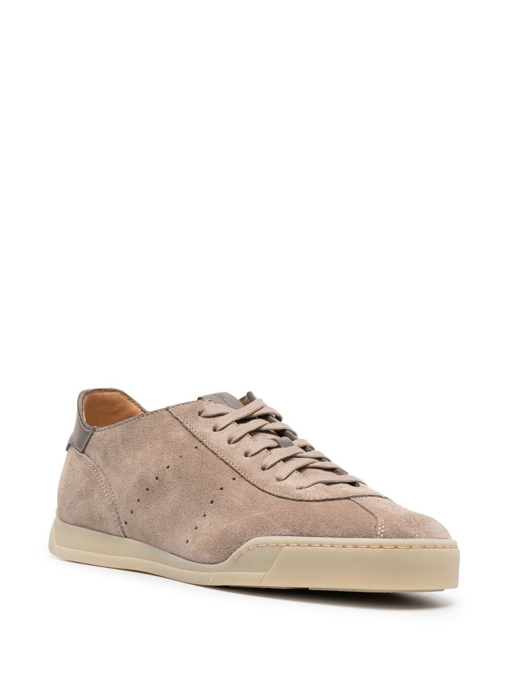 Shop Santoni suede low-top trainers with Express Delivery - FARFETCH