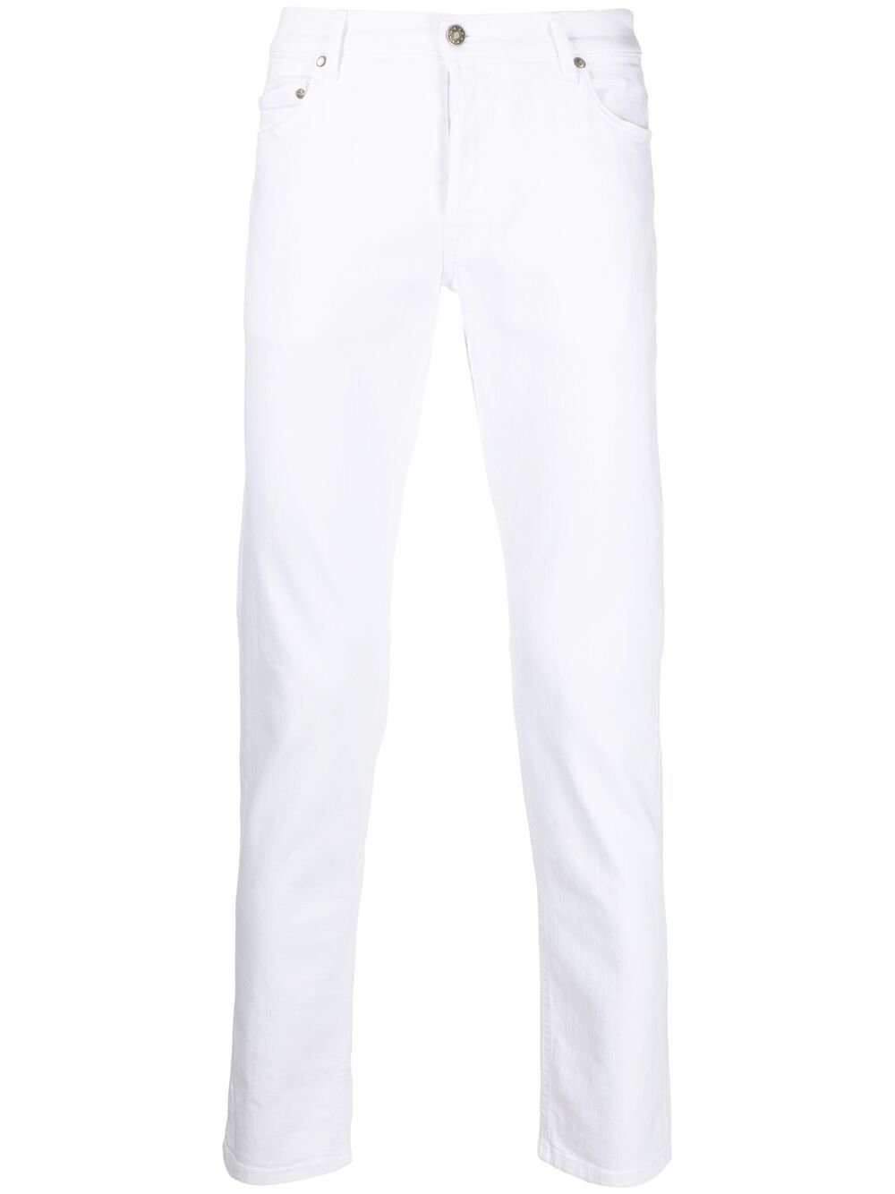 Daniele Alessandrini Mid-rise Straight Leg Jeans In White