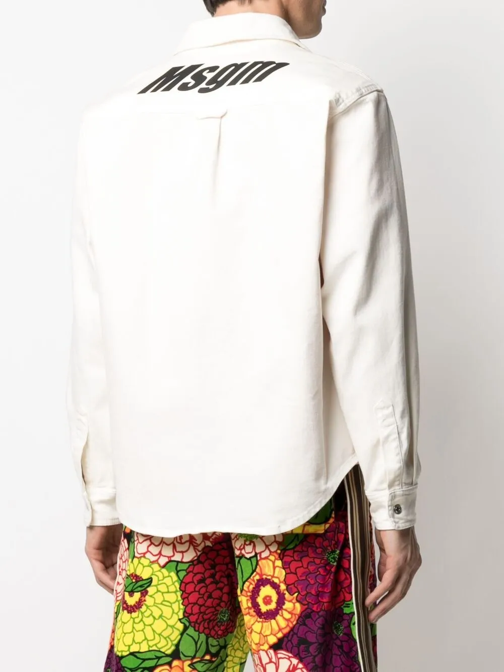 фото Msgm рубашка с длинными рукавами и логотипом