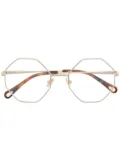 Chloé Eyewear hexagonal frame glasses - Gold