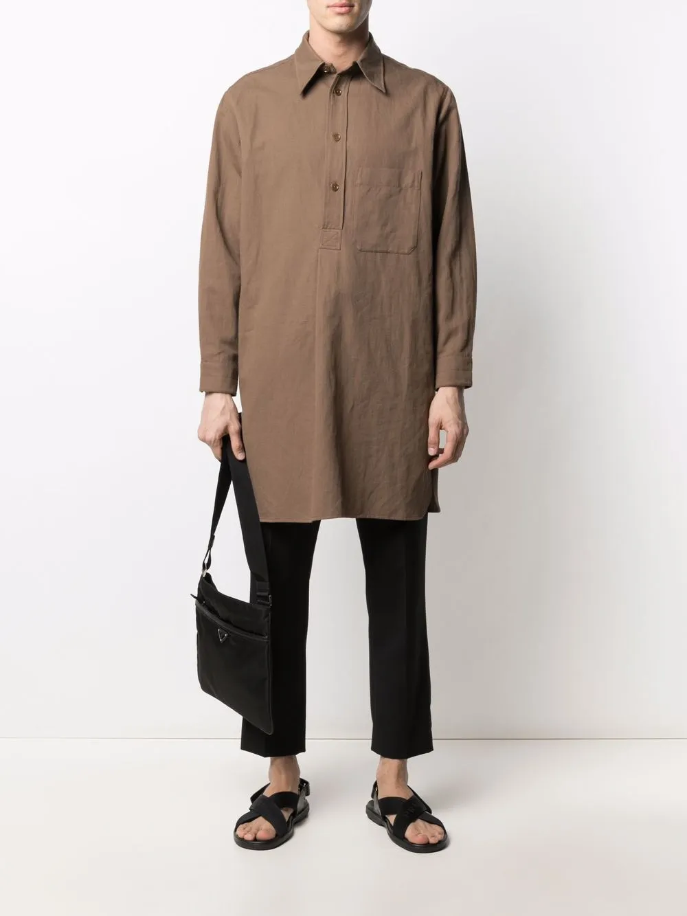Lemaire Lange blouse - Bruin