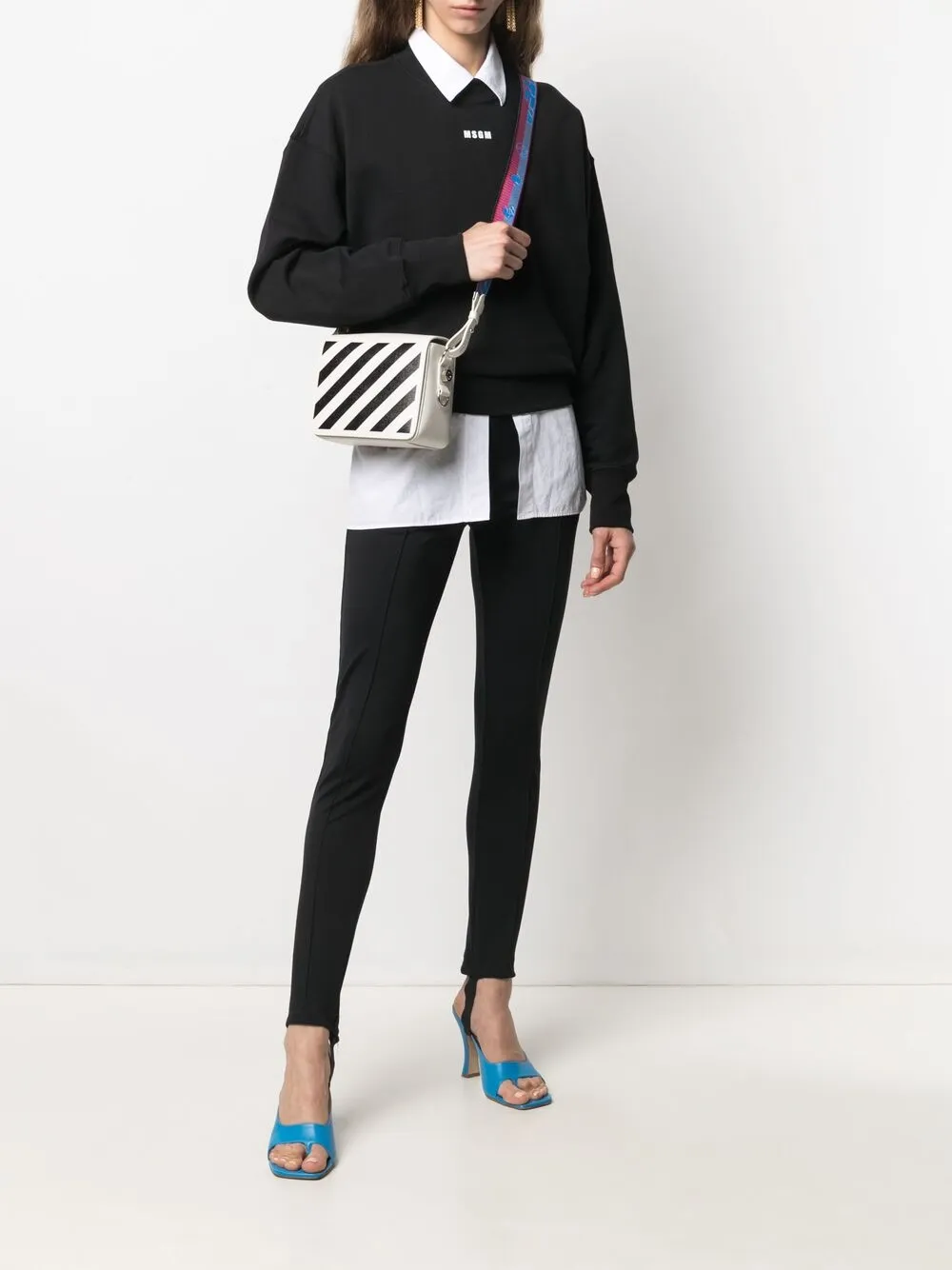 фото Off-white мини-сумка diag с клапаном