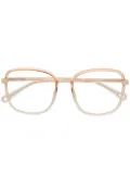 Chloé Eyewear oversize transparent-effect glasses - Orange