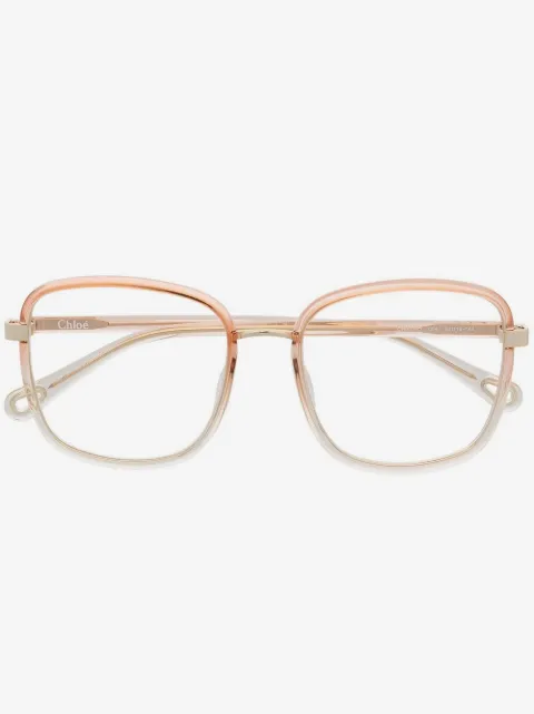 Chloé Eyewear oversize transparent-effect glasses