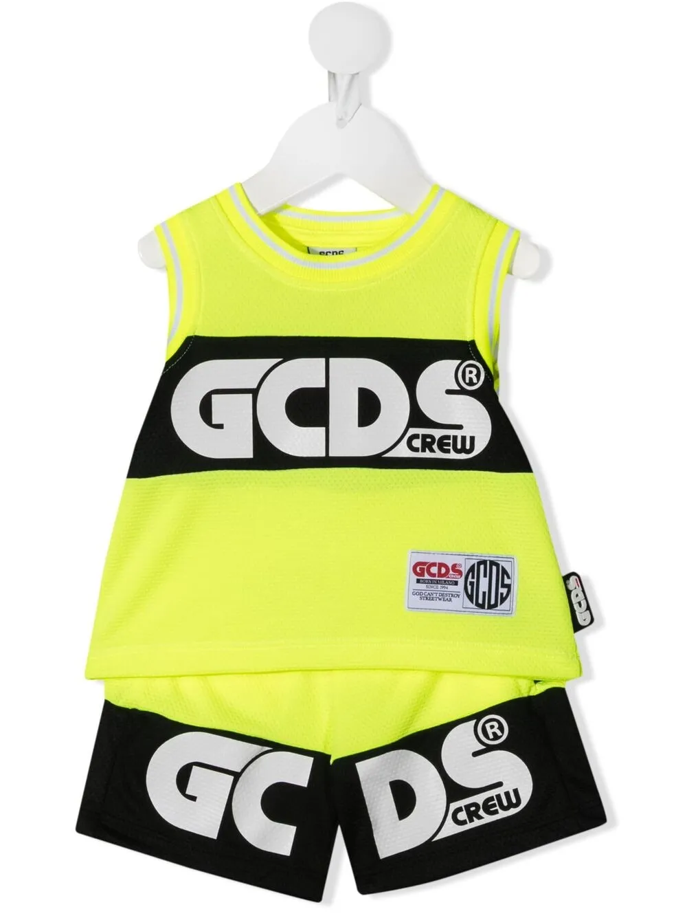 Gcds Babies' Logo Print Short Set In 黄色