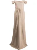 Marchesa Notte Bridesmaids Rimini off-shoulder dress - Neutrals