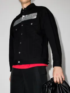 givenchy logo print denim jacket