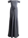 Marchesa Notte Bridesmaids Rimini off-shoulder dress - Grey