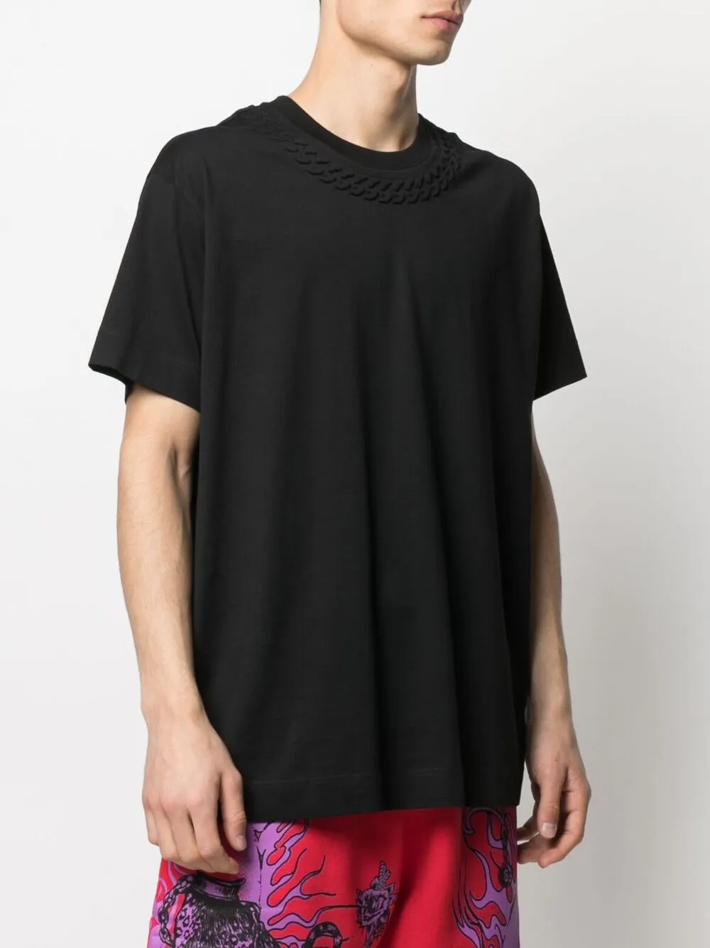 фото Givenchy футболка с фактурным узором на воротнике