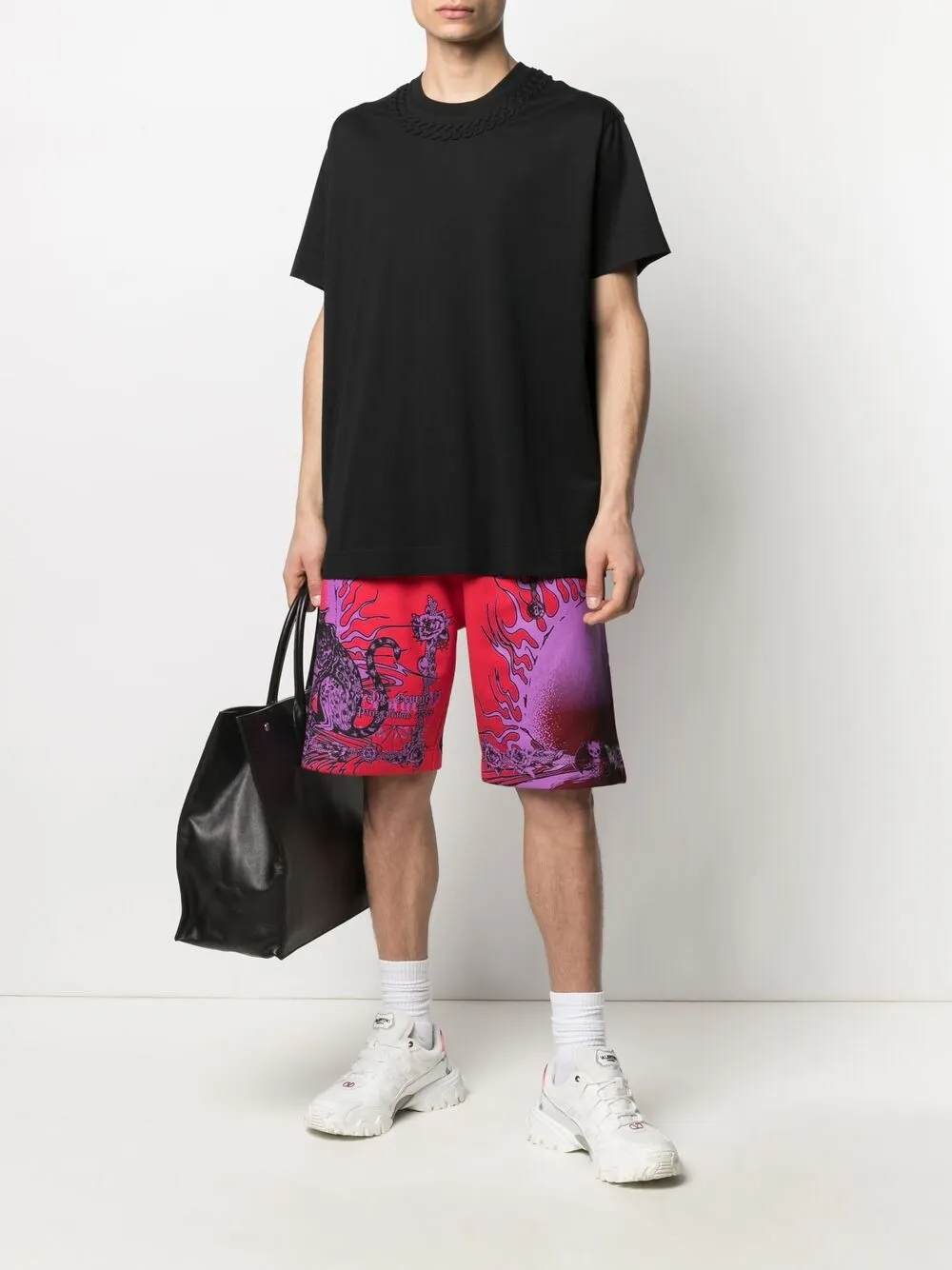 фото Givenchy футболка с фактурным узором на воротнике