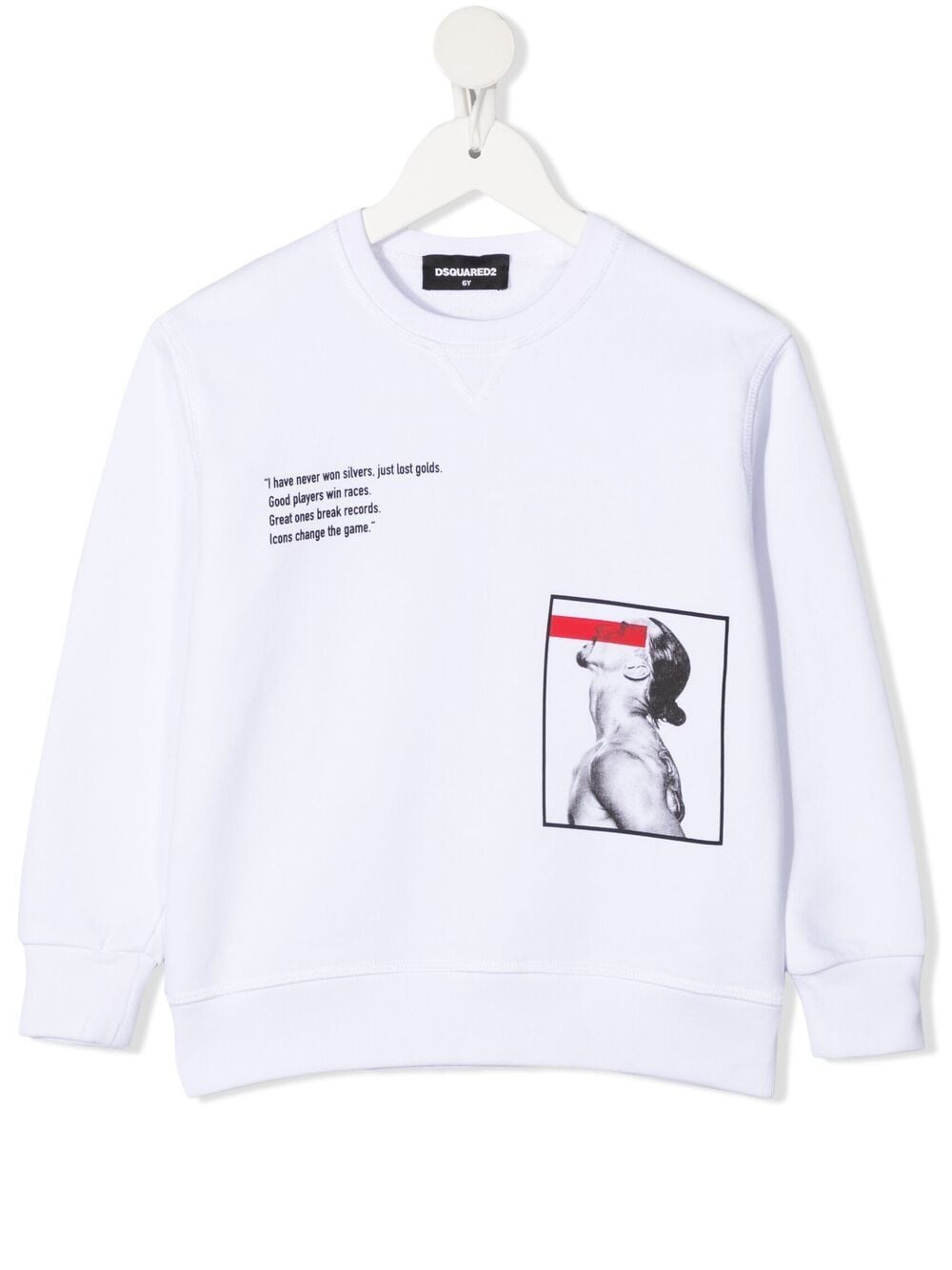 Dsquared2 Kids' X Ibrahimović Icon Sweatshirt In White