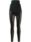 SPANX high-waisted faux-leather leggings - Black