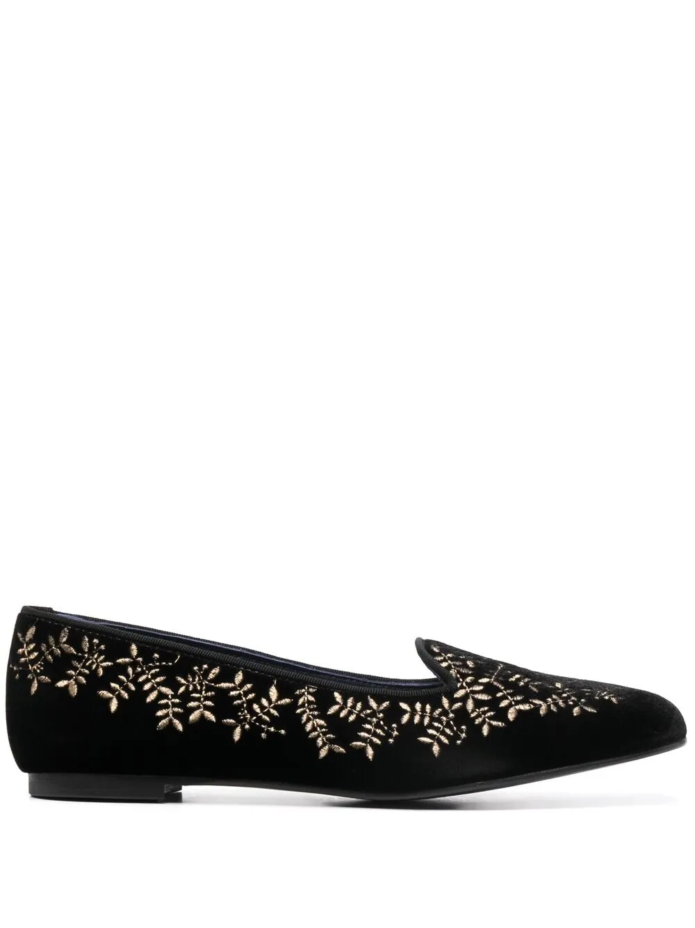 

10 CORSO COMO slippers de terciopelo Hojas de 10 CORSO COMO x Castañer - Negro