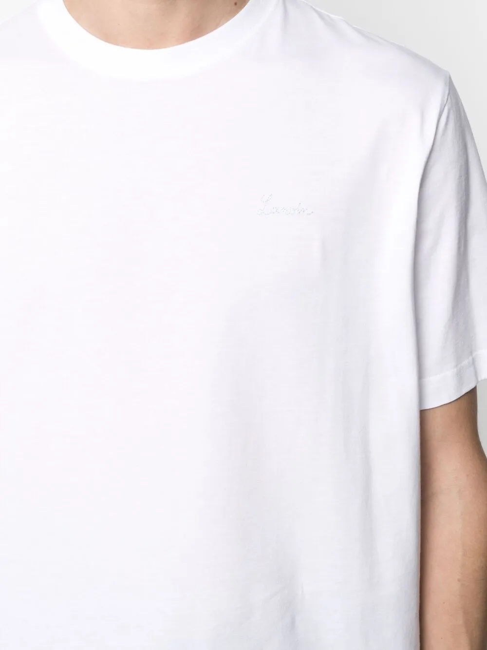 фото Lanvin футболка с вышитым логотипом