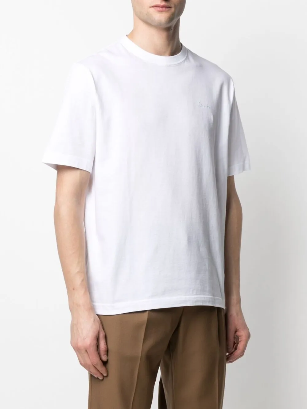 фото Lanvin футболка с вышитым логотипом