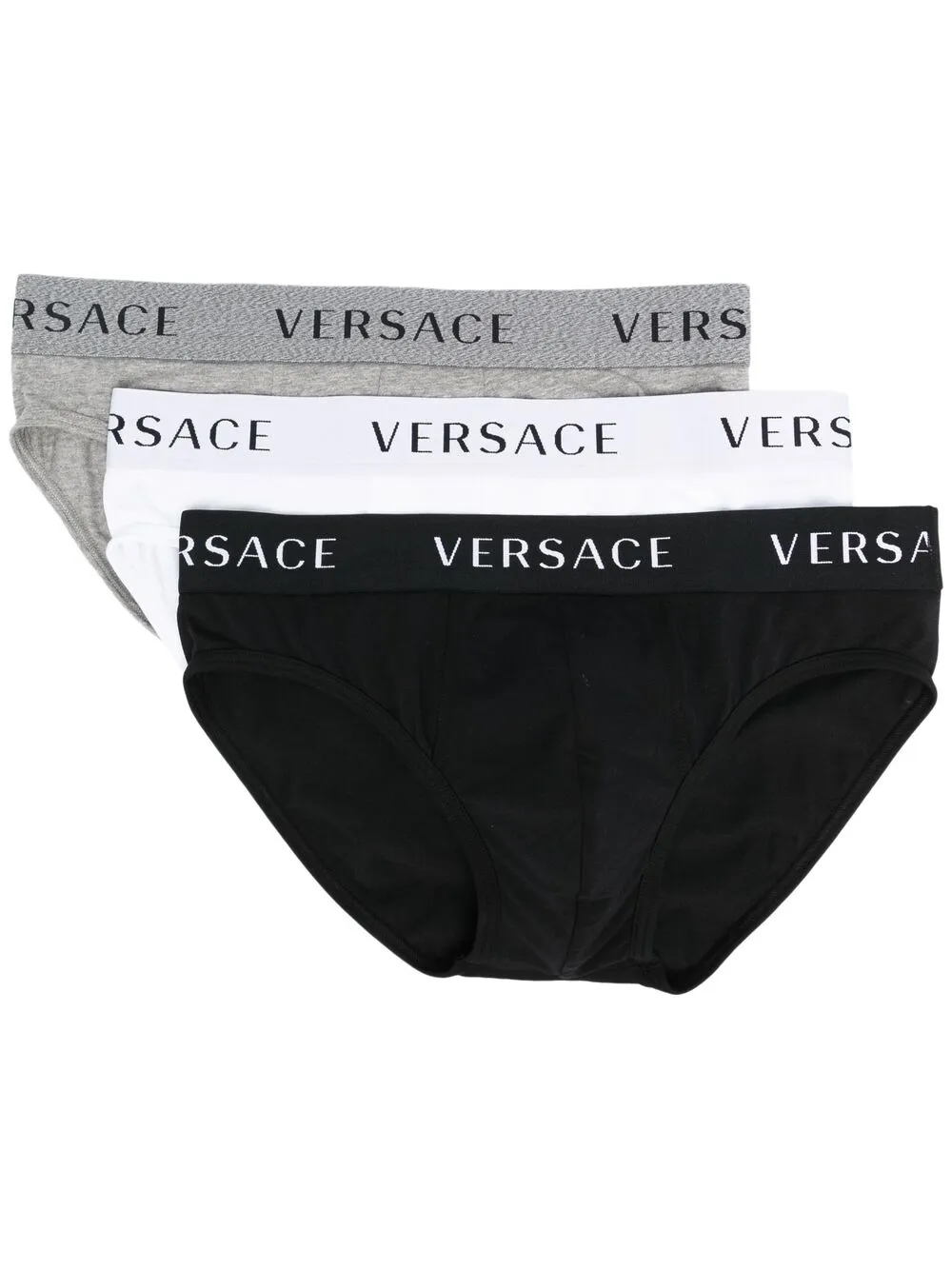 

Versace logo-waistband boxer briefs (pack of 3) - Black