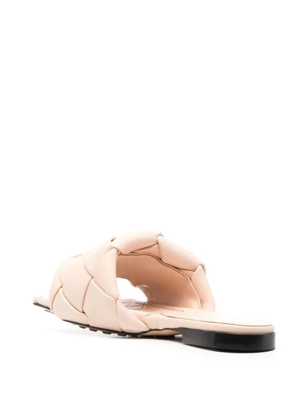bottega veneta lido sandals white