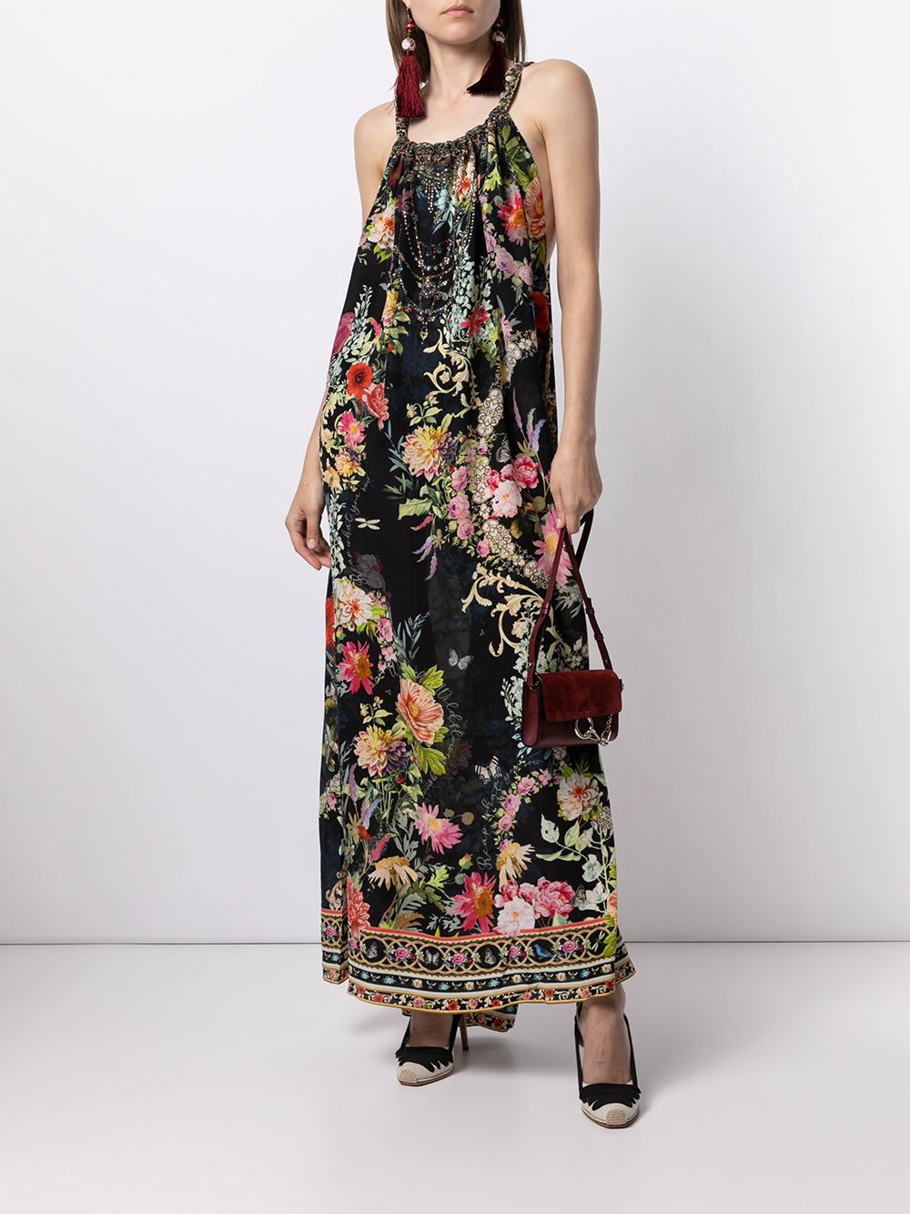 Camilla floral-print Sleeveless Silk Dress - Farfetch