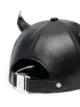 Givenchy horn-detail leather cap