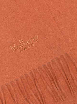 logo-embroidered cashmere scarf展示图