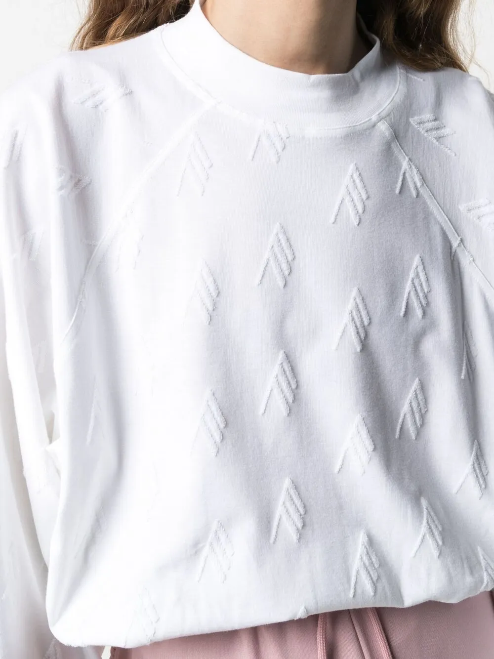 фото The attico толстовка с укороченными рукавами и тиснением