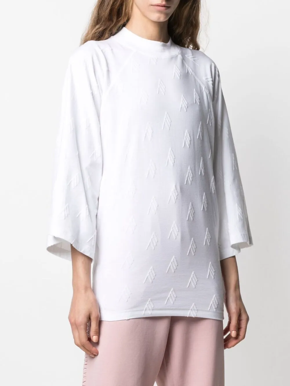 фото The attico толстовка с укороченными рукавами и тиснением