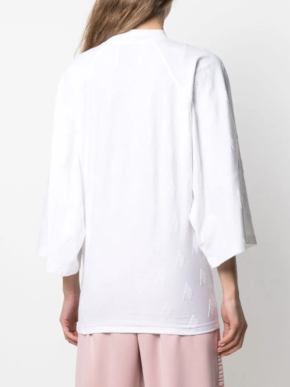 фото The attico толстовка с укороченными рукавами и тиснением