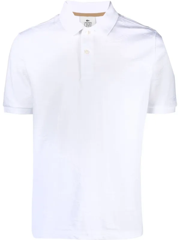 lacoste patterned polo