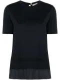Herno layered short-sleeve cotton top - Black