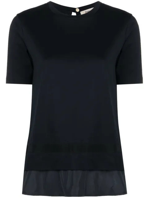 Herno layered short-sleeve cotton top 