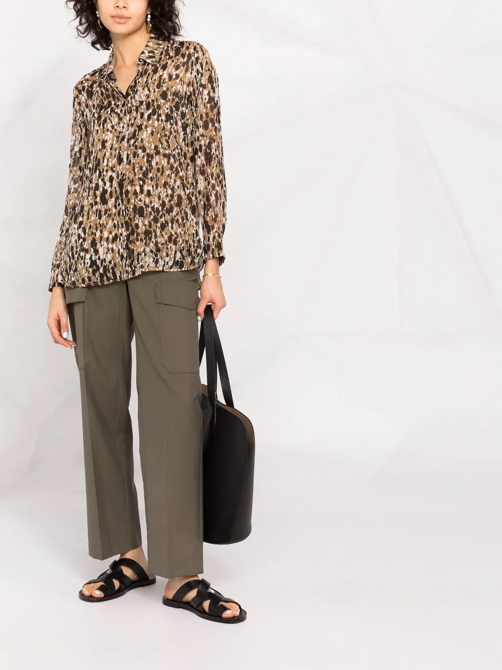Max Mara Zijden blouse Bruin