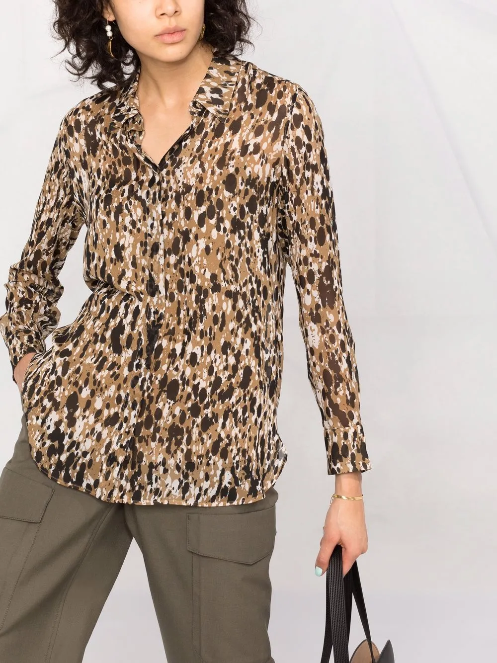 Max Mara Zijden blouse Bruin