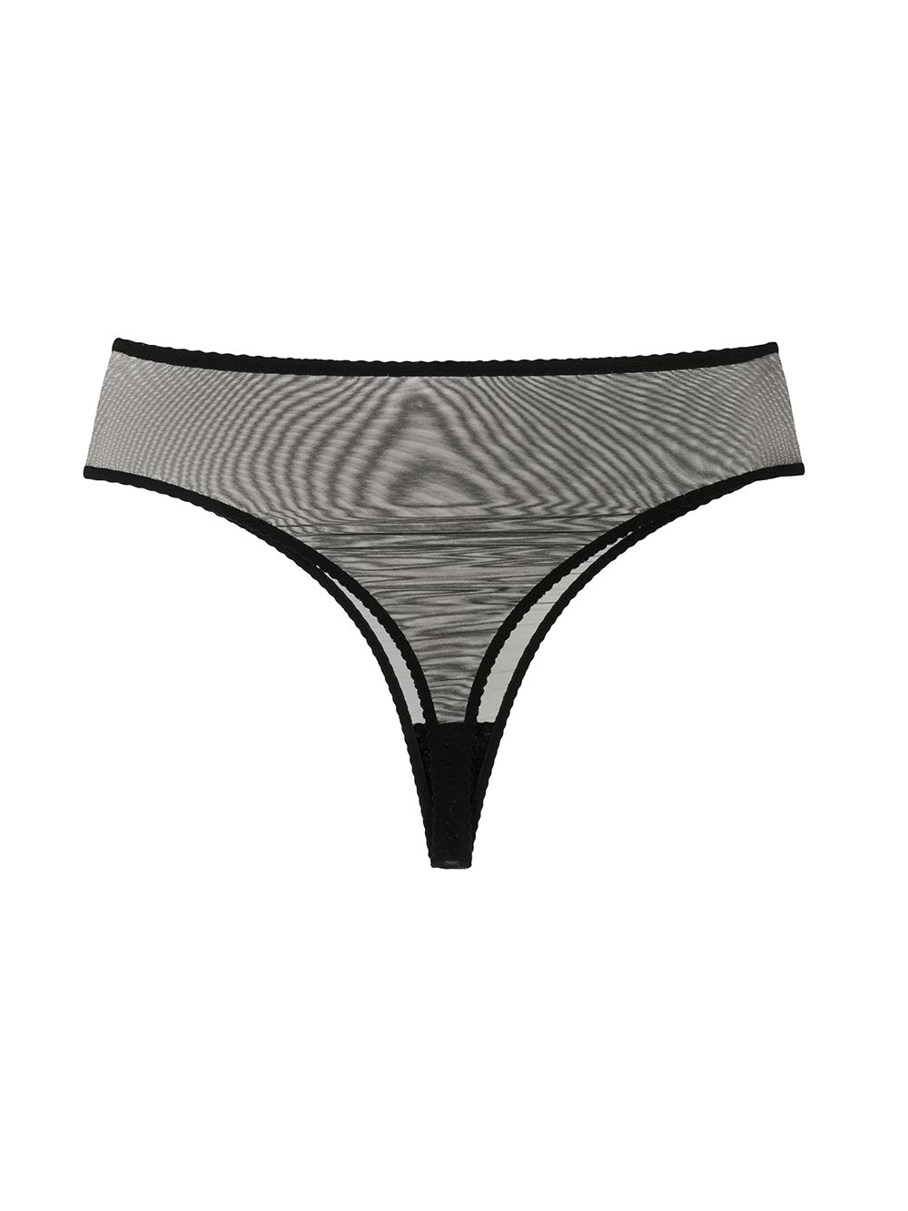 Shop Petra High-waisted Thong In Black