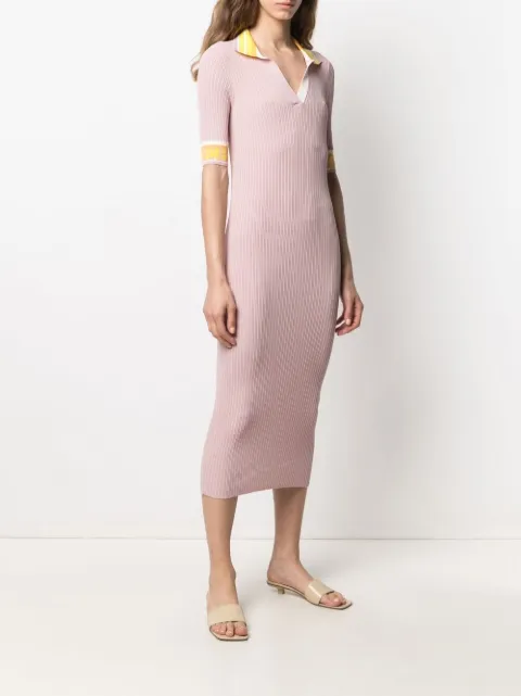 long ribbed knit dress