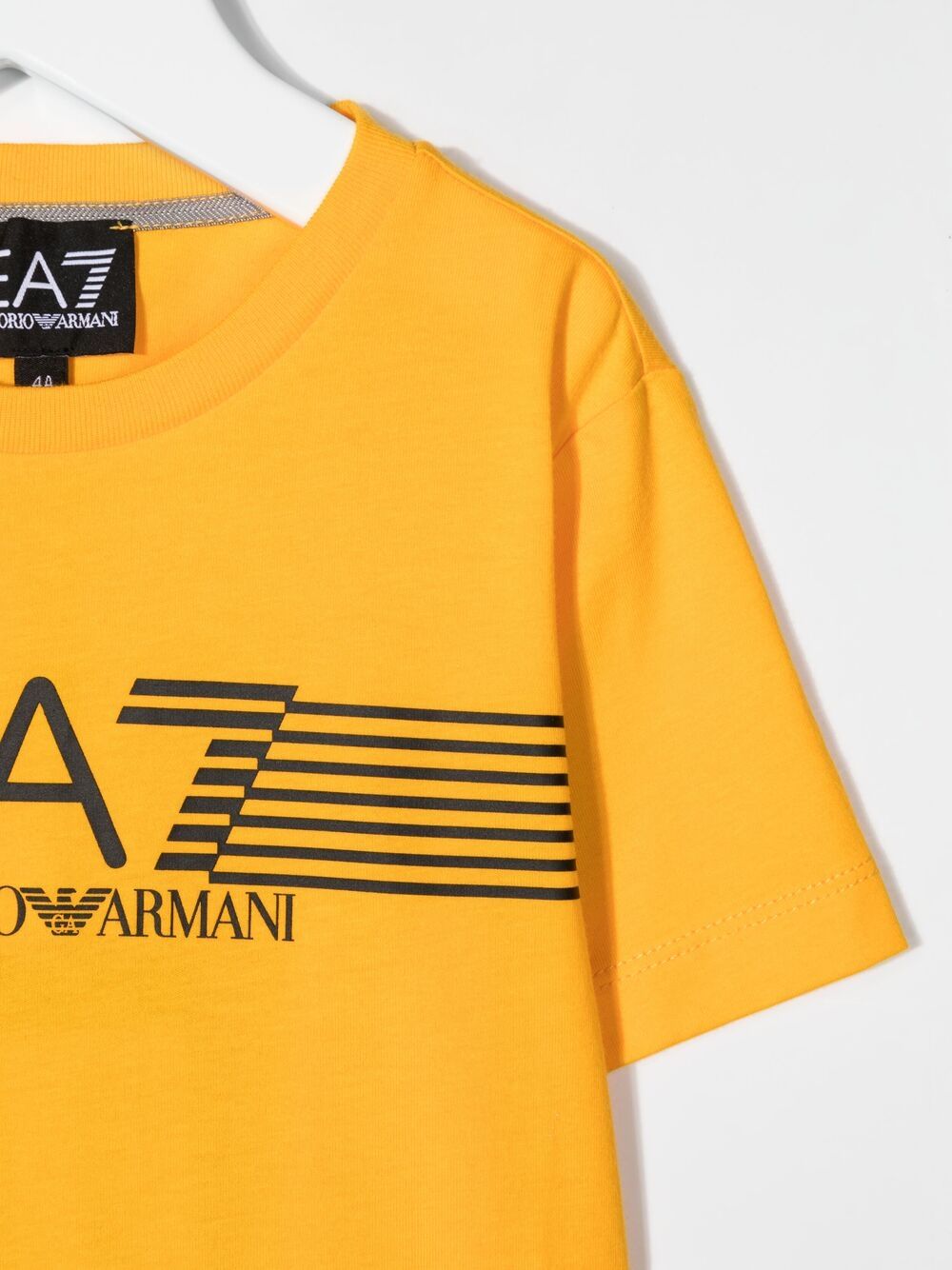 Shop Emporio Armani Logo-print T-shirt In Yellow