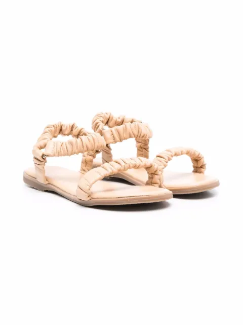 Age of Innocence Kyle ruched leather sandals