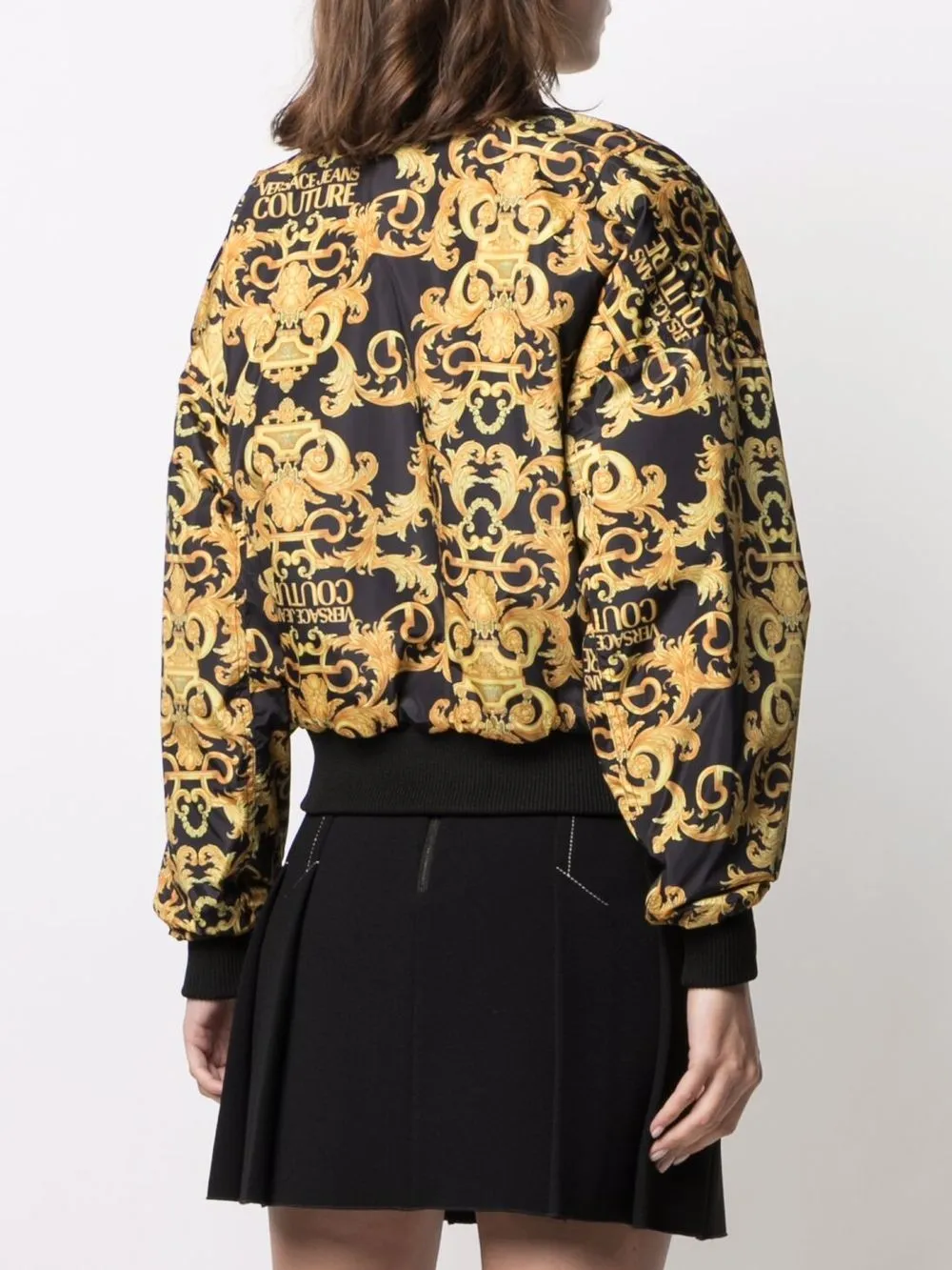 фото Versace jeans couture двусторонний бомбер с принтом baroque