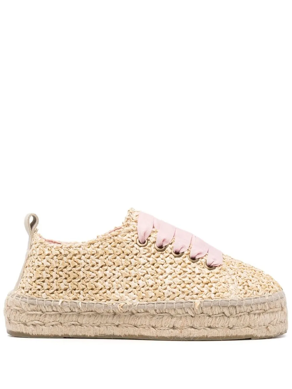 

Manebi raffia lace-up espadrilles - Neutrals