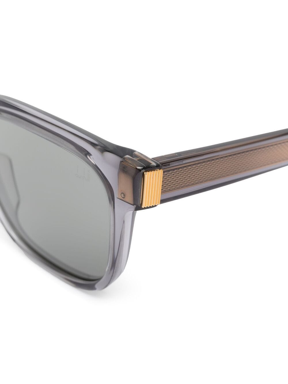 Shop Dunhill Transparent Square Frame Sunglasses In 灰色